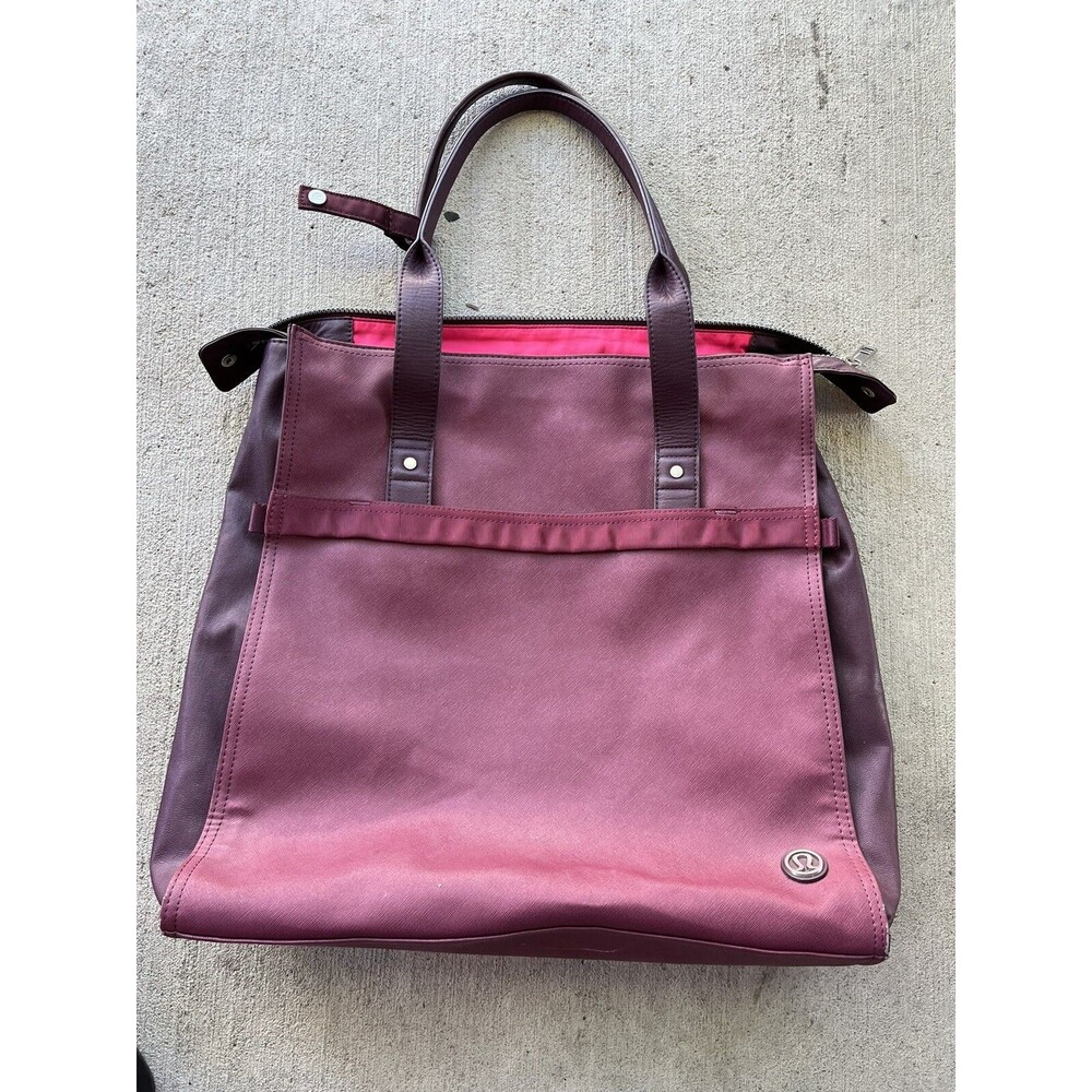 lululemon burgundy Large bag Imitation Leather